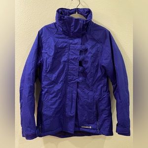 Merrell Avalon ski coat winter parka womens medium purple blue - missing hood